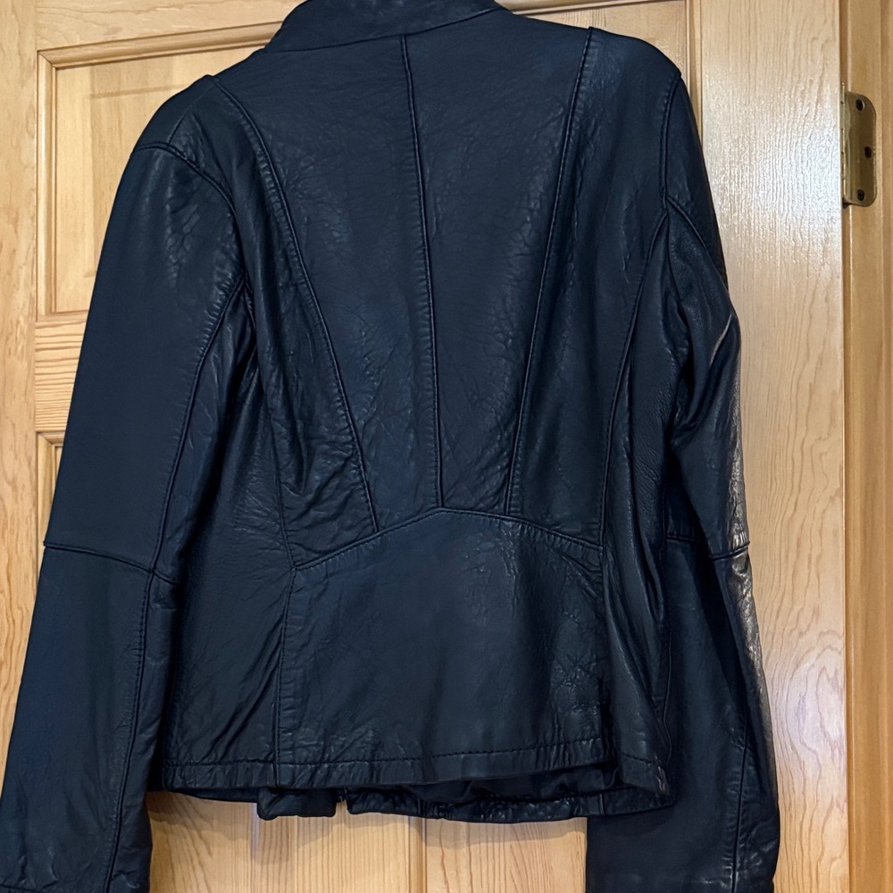 MICHAEL Michael Kors Black Leather Jacket - Picture 2 of 5